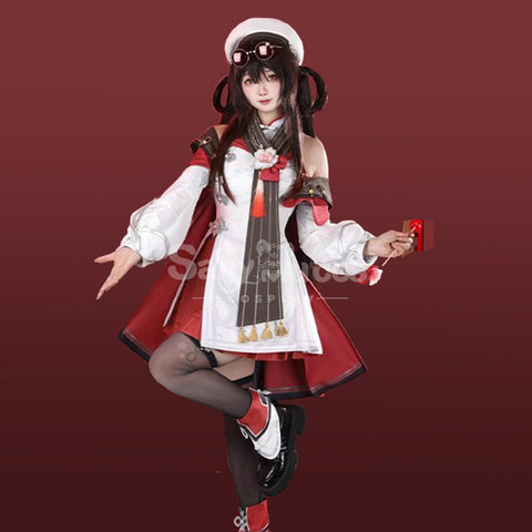 Game Genshin Impact Cosplay Hu Tao Cherries Snow-Laden Cosplay Costume