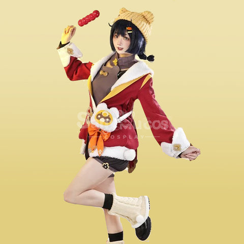 Game Genshin Impact Cosplay Xiangling New Year's Cheer Cosplay Costume