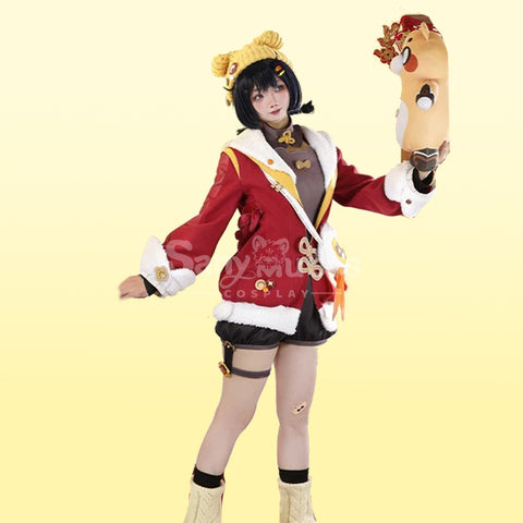 Game Genshin Impact Cosplay Xiangling New Year's Cheer Cosplay Costume