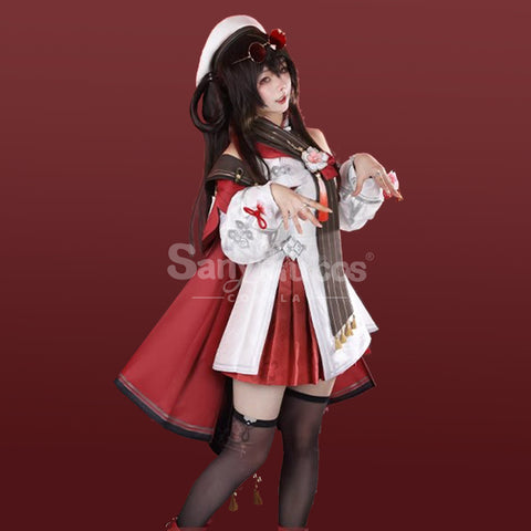 Game Genshin Impact Cosplay Hu Tao Cherries Snow-Laden Cosplay Costume