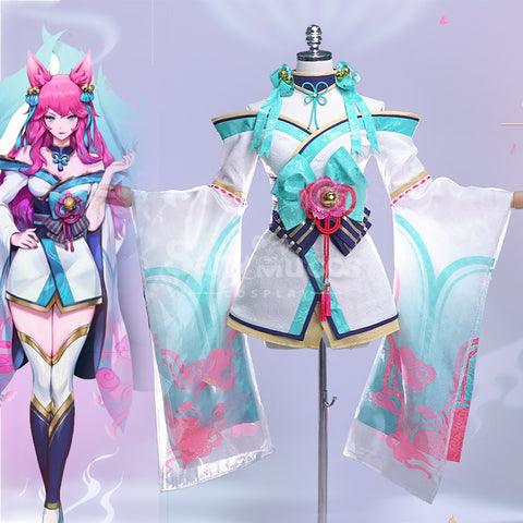 【In Stock】Game League of Legends Cosplay Spirit Blossom Ahri Cosplay Costume