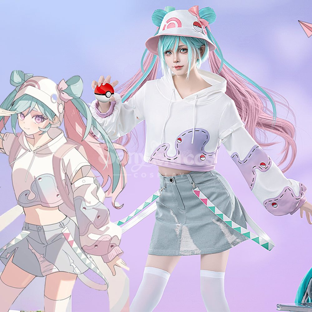 【In Stock】Vocaloid Hatsune Miku Cosplay Hatsune Miku Pokémon Cosplay Costume Premium Edition