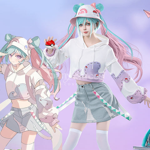 【In Stock】Vocaloid Hatsune Miku Cosplay Hatsune Miku Pokémon Cosplay Costume Premium Edition