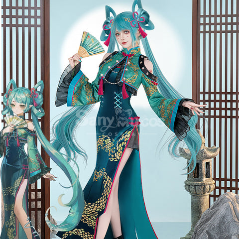【Pre-Sale】Hatsune Miku Cosplay KHatsune Miku Year of the Snake cheongsam Cosplay Costume Premium Edition