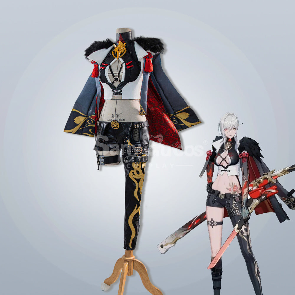 【Pre-Sale】Game Gray Raven：Punishing Cosplay Lucia Crimson Weave Vermilion Spring Cosplay Costume Premium Edition
