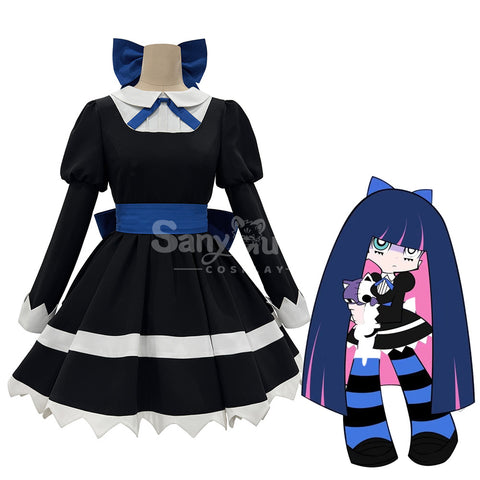 【In Stock】Anime Panty & Stocking with Garterbelt Cosplay Stocking Black Dress Cosplay Costume