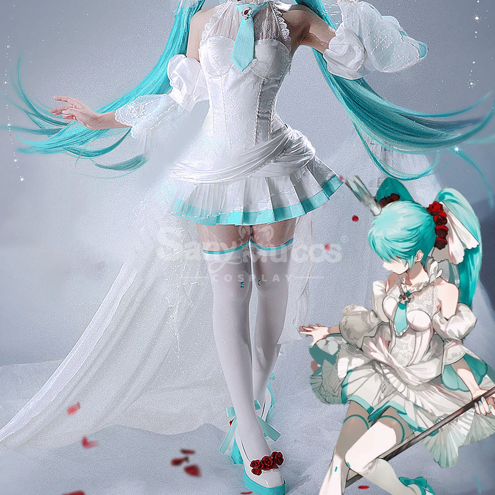 【Pre-Sale】Vocaloid Hatsune Miku Cosplay White Snow Princess Miku Cosplay Costume