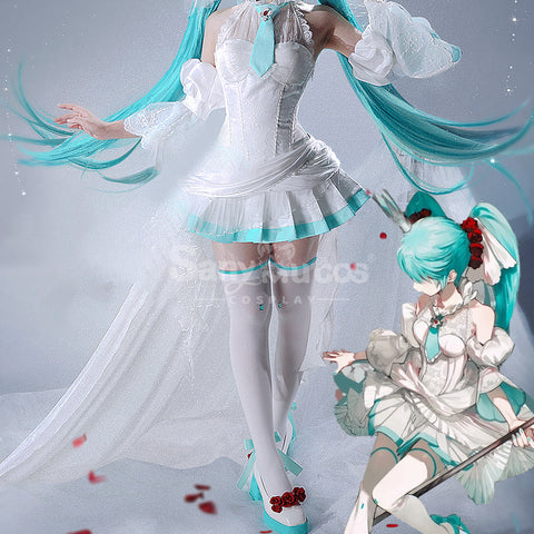 【Pre-Sale】Vocaloid Hatsune Miku Cosplay White Snow Princess Miku Cosplay Costume