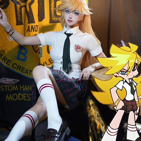【In Stock】Anime Panty & Stocking with Garterbelt Cosplay Panty Stocking School Uniform Cosplay Costume