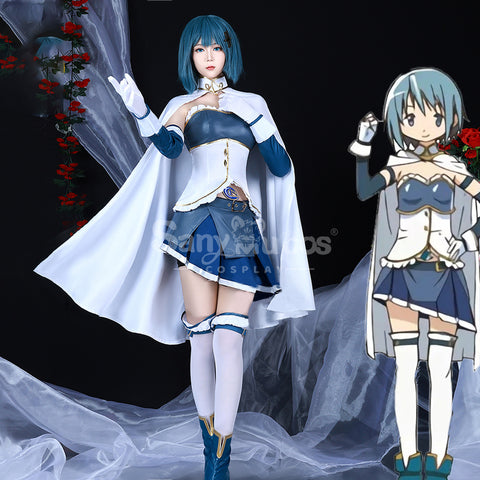 【In Stock】Anime Puella Magi Madoka Magica Cosplay Miki Sayaka Cosplay Costume