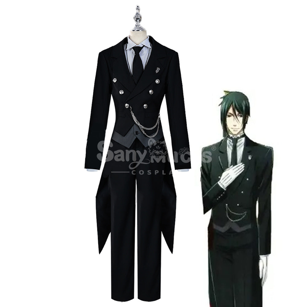 【In Stock】Anime Black Butler Cosplay Sebastian Yan Cosplay Costume Plus Size