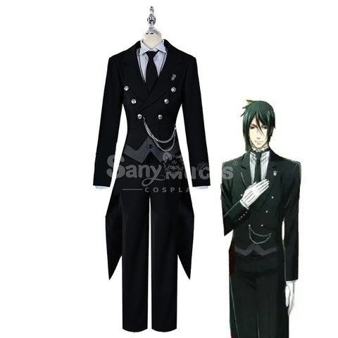 【In Stock】Anime Black Butler Cosplay Sebastian Yan Cosplay Costume Plus Size