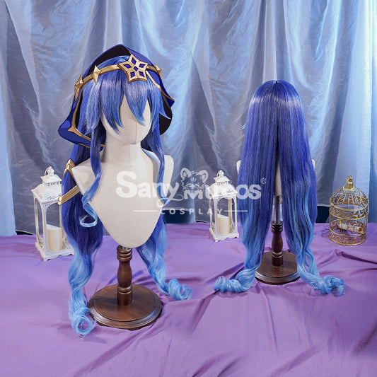 【In Stock】Game Genshin Impact Layla Blue Gradient Long Cosplay Wig 1000