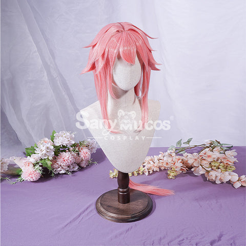 【In Stock】Game Genshin Impact Yae Miko Cosplay Pink Long Wig Wigs