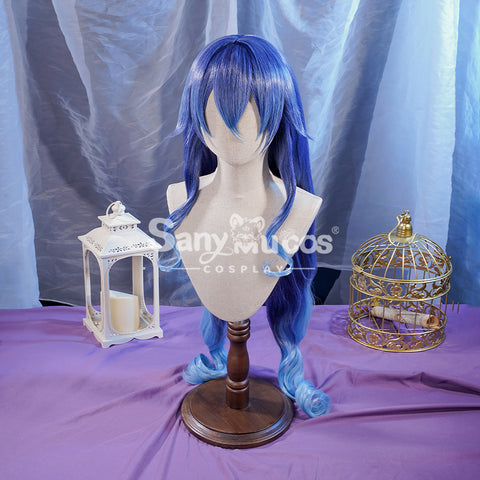 【In Stock】Game Genshin Impact Layla Blue Gradient Long Cosplay Wig