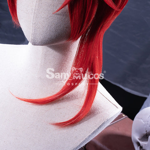【In Stock】Game Genshin Impact Diluc Ragnvindr Red Ponytail Long Cosplay Wig Wigs