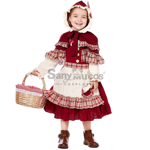 【In Stock】Christmas/Halloween Cosplay Lolita Red Riding Hood Cosplay Costume Kid Size