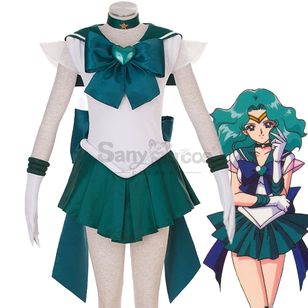 【In Stock】Anime Sailor Moon SuperS Cosplay Sailor Neptune Michiru Kaiou Battle Suit Cosplay Costume