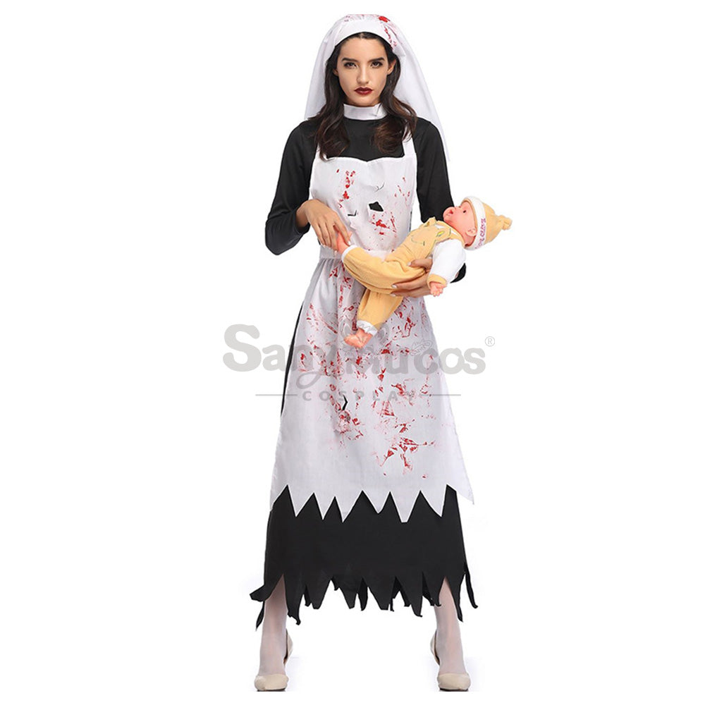 【In Stock】Halloween Cosplay Maid Ghost Wife Cosplay Maid Costume