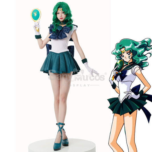 【In Stock】Anime Sailor Moon Cosplay Sailor Neptune Michiru Kaiou Battle Suit Cosplay Costume Premium Edition 1000