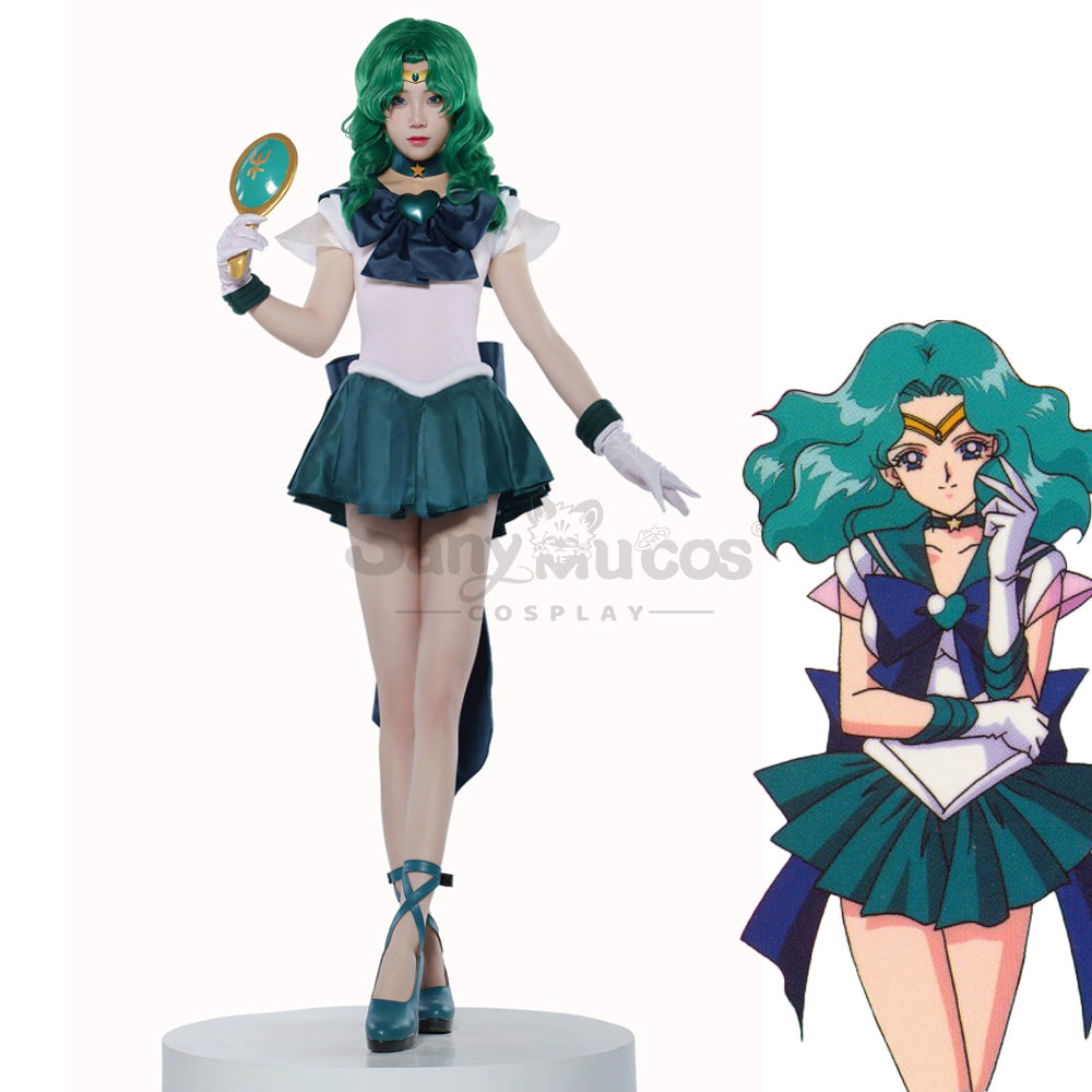 【In Stock】Anime Sailor Moon SuperS Cosplay Sailor Neptune Michiru Kaiou Battle Suit Cosplay Costume Premium Edition