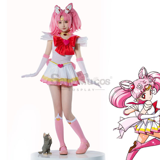 【In Stock】Anime Sailor Moon SuperS Cosplay Sailor Chibi Moon Chibiusa Tsukino Battle Suit Cosplay Costume Premium Edition 1000