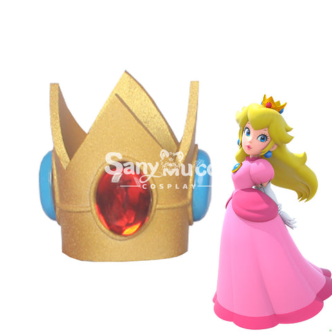 Anime Movie The Super Mario Bros. Movie Cosplay Princess Peach Pink Cosplay Crown Prop