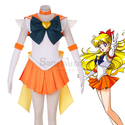 【In Stock】Anime Sailor Moon SuperS Cosplay Sailor Venus Minako Aino Battle Suit Cosplay Costume 1000