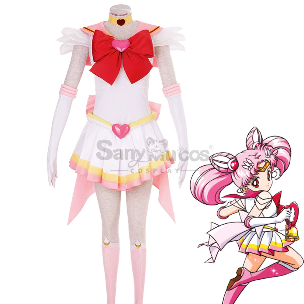 【In Stock】Anime Sailor Moon SuperS Cosplay Sailor Chibi Moon Chibiusa Tsukino Battle Suit Cosplay Costume