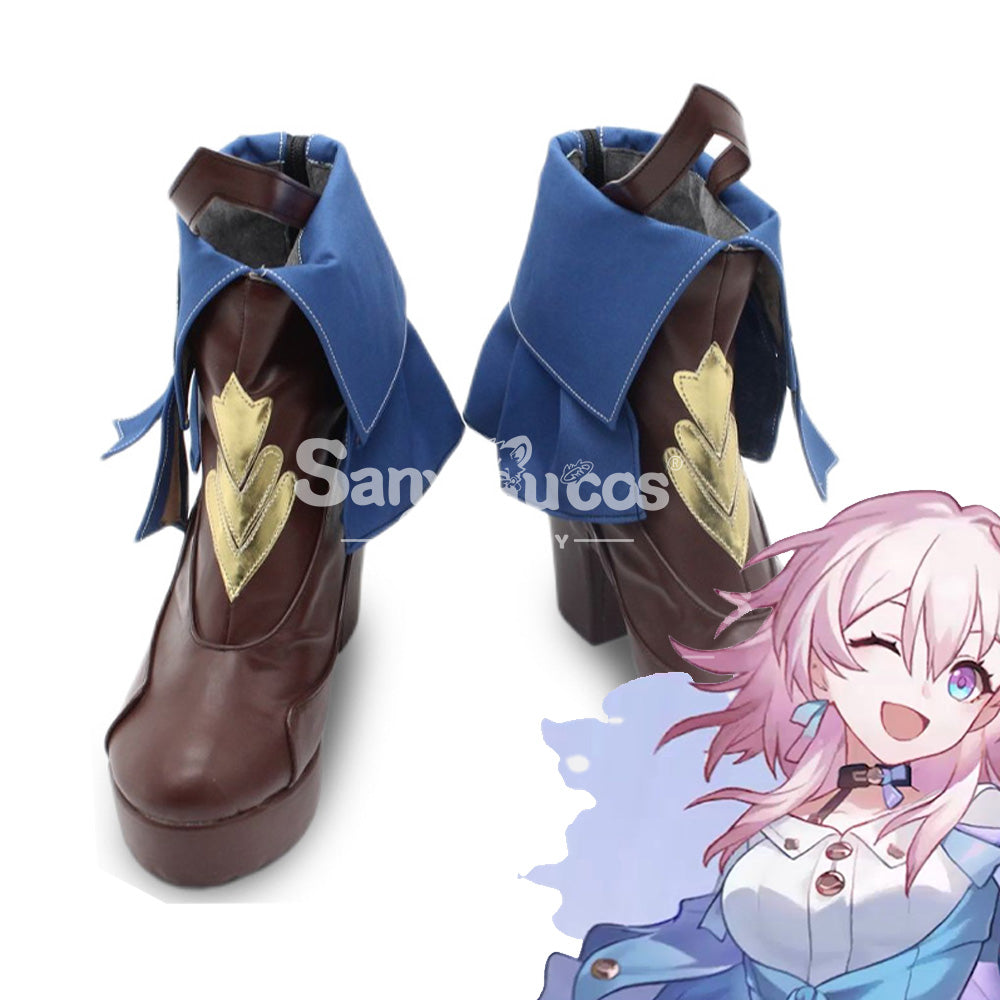 Game Honkai: Star Rail Cosplay Astral Express March 7th Cosplay Shoes