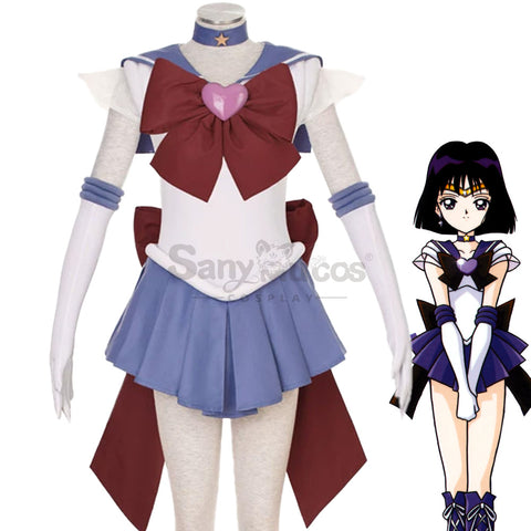 【In Stock】Anime Sailor Moon SuperS Cosplay Sailor Saturn Hotaru Tomoe Battle Suit Cosplay Costume