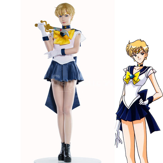 【In Stock】Anime Sailor Moon SuperS Cosplay Sailor Uranus Haruka Tenou Battle Suit Cosplay Costume Premium Edition 1000