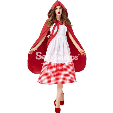 【In Stock】Christmas/Halloween Cosplay Maid Red Riding Hood Costume Adult Size Costumes