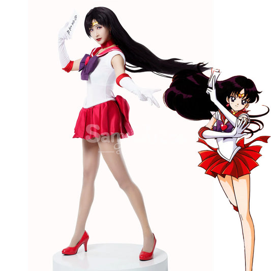 【In Stock】Anime Sailor Moon Cosplay Sailor Mars Rei Hino Battle Suit Cosplay Costume Premium Edition 1000