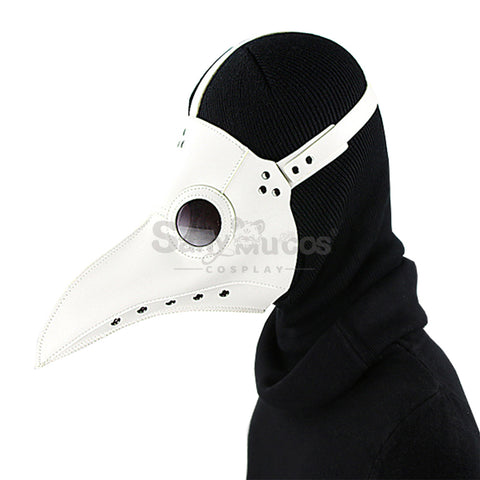 Halloween Cosplay Medieval Black Death Doctor White Mask Cosplay Prop