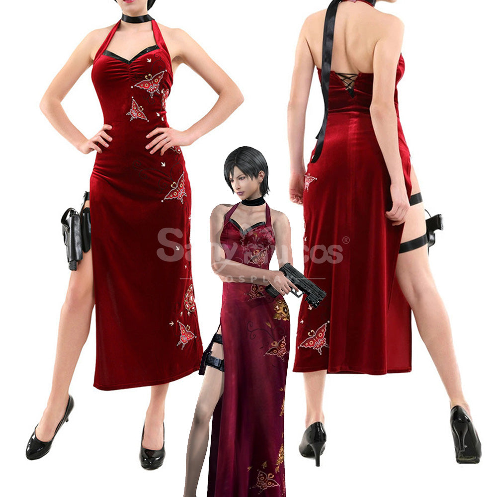【In Stock】Game Resident Evil 4 Remake Cosplay Ada Wong Cheongsam Cosplay Costume