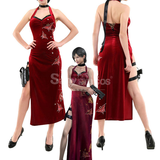 【In Stock】Game Resident Evil 4 Remake Cosplay Ada Wong Cheongsam Cosplay Costume 1000