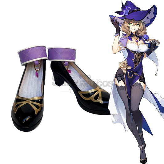 【In Stock】Game Genshin Impact Cosplay Lisa Cosplay Shoes 1000