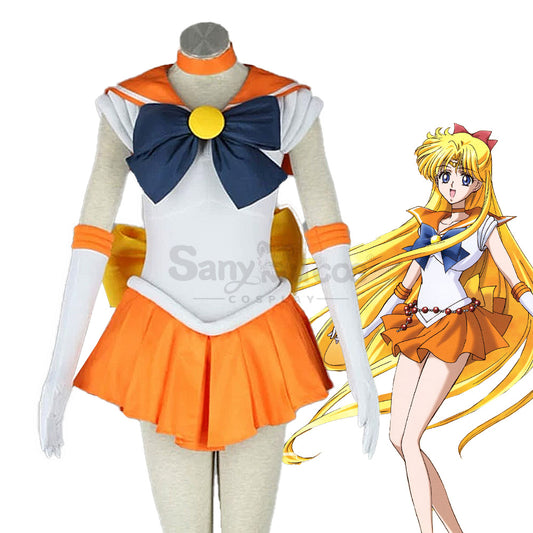 【In Stock】Anime Sailor Moon Cosplay Sailor Venus Minako Aino Battle Suit Cosplay Costume 1000