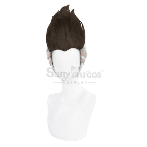 【In Stock】Anime Cyberpunk: Edgerunners Cosplay David Brown and Silver Short Cosplay Wig