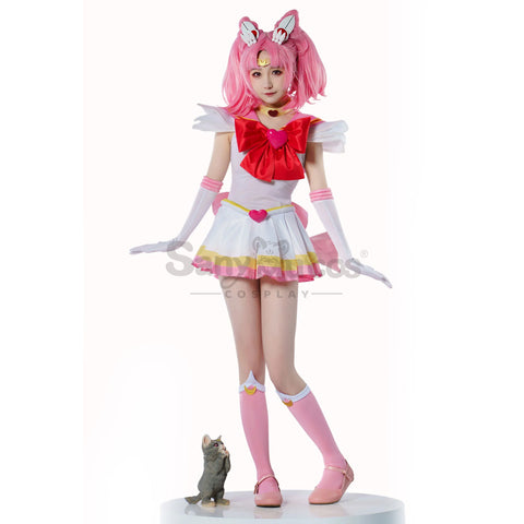 【In Stock】Anime Sailor Moon SuperS Cosplay Sailor Chibi Moon Chibiusa Tsukino Battle Suit Cosplay Costume Premium Edition