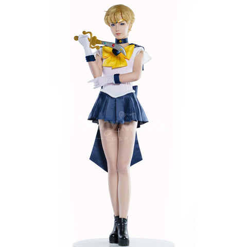 【In Stock】Anime Sailor Moon SuperS Cosplay Sailor Uranus Haruka Tenou Battle Suit Cosplay Costume Premium Edition