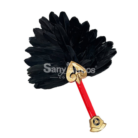 【In Stock】Game Genshin Impact Cosplay Kujo Sara Feather Fans Accessory Prop