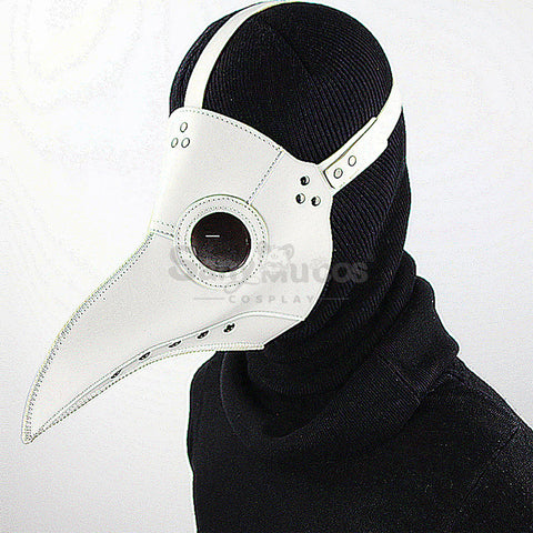 Halloween Cosplay Medieval Black Death Doctor White Mask Cosplay Prop