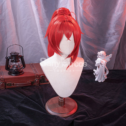 【In Stock】Game Genshin Impact Cosplay Red Dead of Night Diluc Cosplay Wig