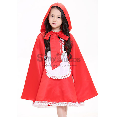 【In Stock】Christmas/Halloween Cosplay Red Riding Hood Cosplay Costume Kid Size