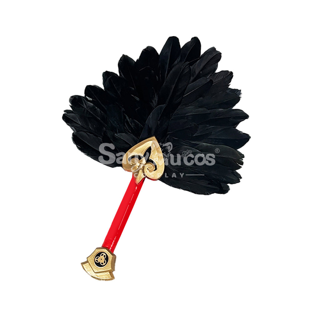 【In Stock】Game Genshin Impact Cosplay Kujo Sara Feather Fans Accessory Prop
