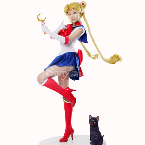 【In Stock】Anime Sailor Moon Cosplay Sailor Moon Usagi Tsukino Battle Suit Cosplay Costume Premium Edition