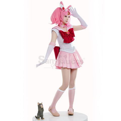 【In Stock】Anime Sailor Moon Cosplay Sailor Chibi Moon Chibiusa Tsukino Battle Suit Cosplay Costume Premium Edition