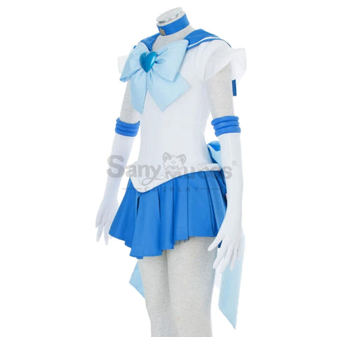 【In Stock】Anime Sailor Moon SuperS Cosplay Sailor Mercury Ami Mizuno Battle Suit Cosplay Costume